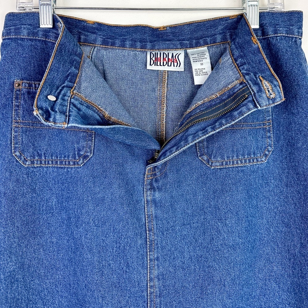 Bill Blass 90's Denim Pencil Skirt - Picture 4 of 6